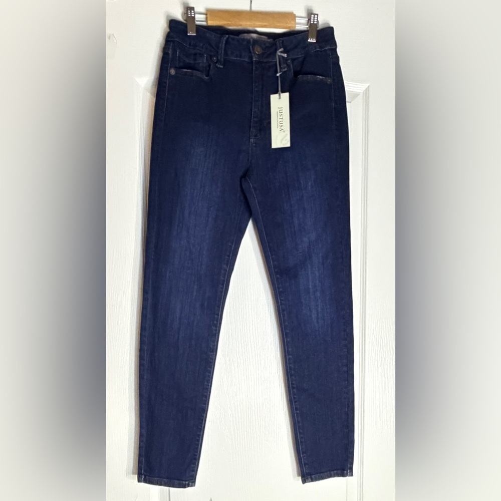 Just USA Dark Denim High Rise Skinny Jeans, Size 29 / 8 New